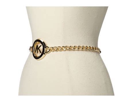 michael michael kors black dress with gold chain belt|Michael Kors belt reversible.